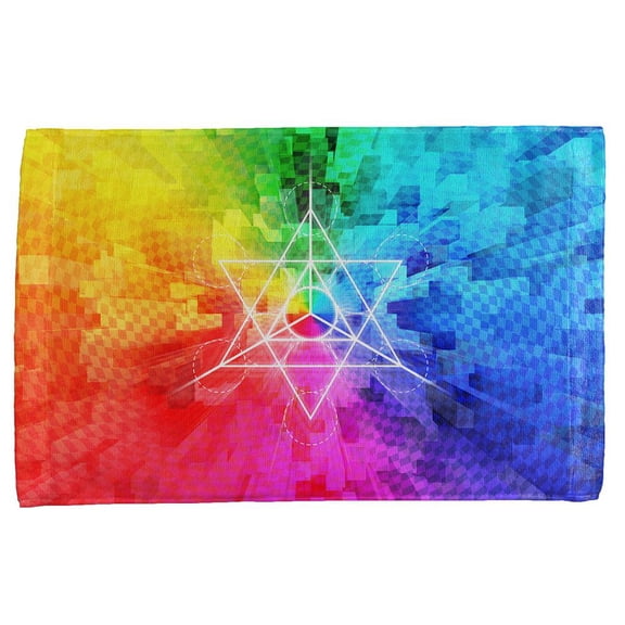 Tetrahedron Star Sacred Geometry All Over Hand Towel
