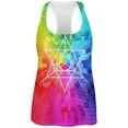 thumbnail image 1 of Tetrahedron Star Sacred Geometry All Over Womens Work Out Tank Top Multi X-LG, 1 of 2