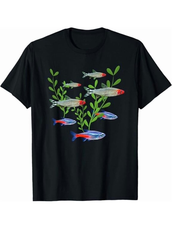 Tetras Aquarium Neon Rummy Nose Fish Gift Graphic Design For Everyday Style T-Shirt, Size S-5XL