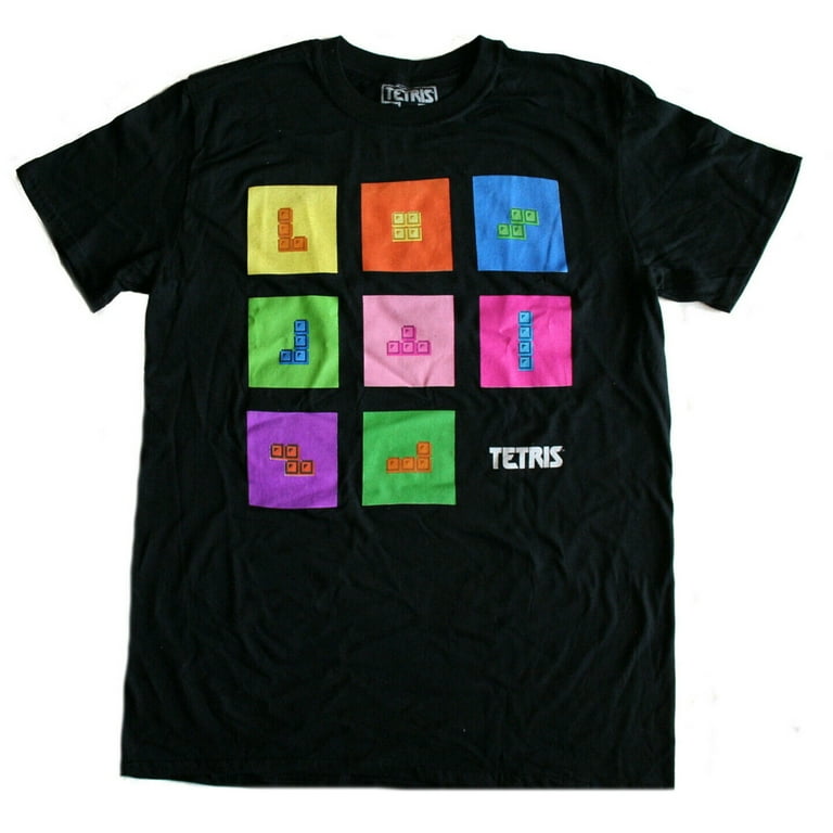 Tetris Grid Blocks Men s Short Sleeve T Shirt Small