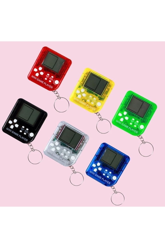 Tetris Handheld Mini Game Console Toy Retro Classic Game Console Keychain Stress Relief Pendant Gift