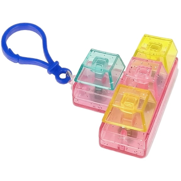 Tetris Patterned Button Clicker Fidget Toys for Adults Tactile Mechanical Switch Profile Office Desk Accessory Rebound Pressure Relief Tool 1 Pack