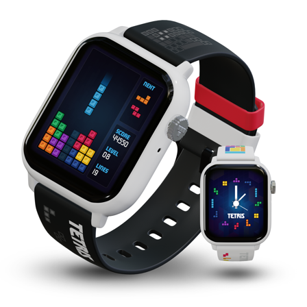 Tetris: My Play Watch Retro Gaming Smartwatch with Selective Tech, Non-Connected, Built-in Tetris, Custom Watch Faces, Classic Arcade Sound, Heart Rate & Fitness Tracker, IP67 Water Resistant