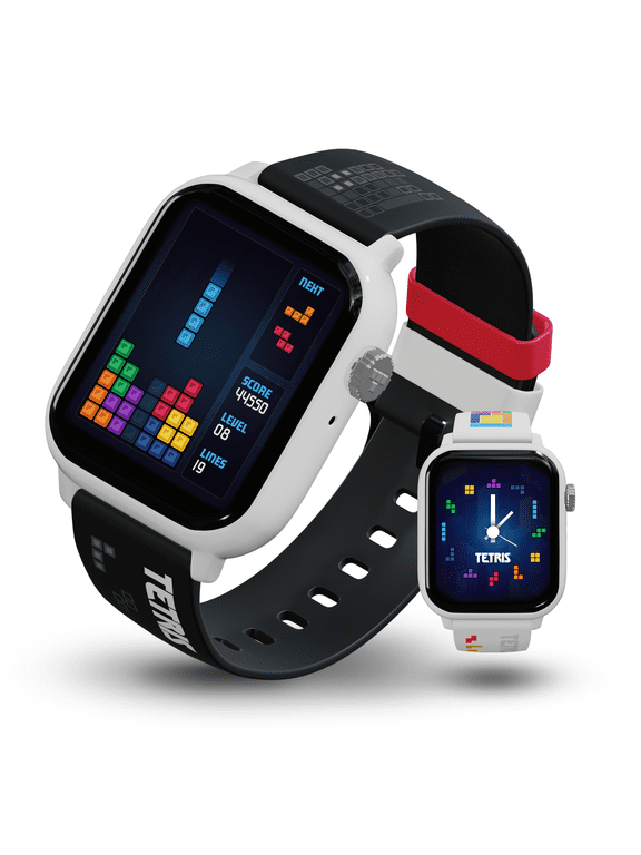 Tetris: My Play Watch Retro Gaming Smartwatch with Selective Tech, Non-Connected, Built-in Tetris, Custom Watch Faces, Classic Arcade Sound, Heart Rate & Fitness Tracker, IP67 Water Resistant