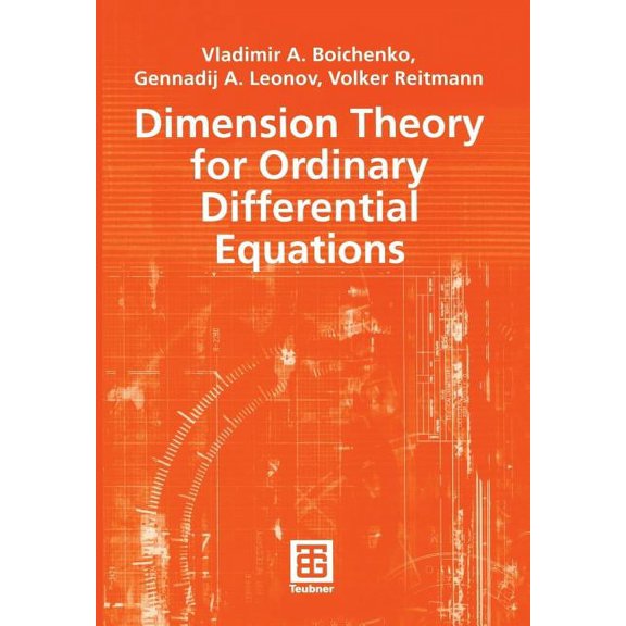 Teubner-Texte Zur Mathematik Dimension Theory for Ordinary Differential Equations, Book 141, (Paperback)