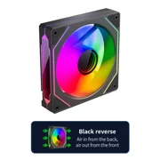 Teucer Infinite Mirror 4Pro 120mm PC Case Fan PWM ARGB Water Cooler CPU Cooling Fan Unlimited Space ARGB Remote Control