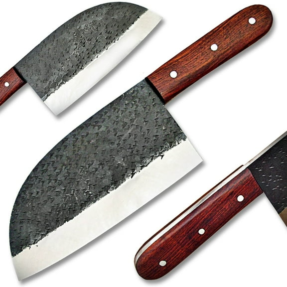 Teuchi Serbian Chef's Knife 1095 Forged High Carbon Steel Coco bola Handle