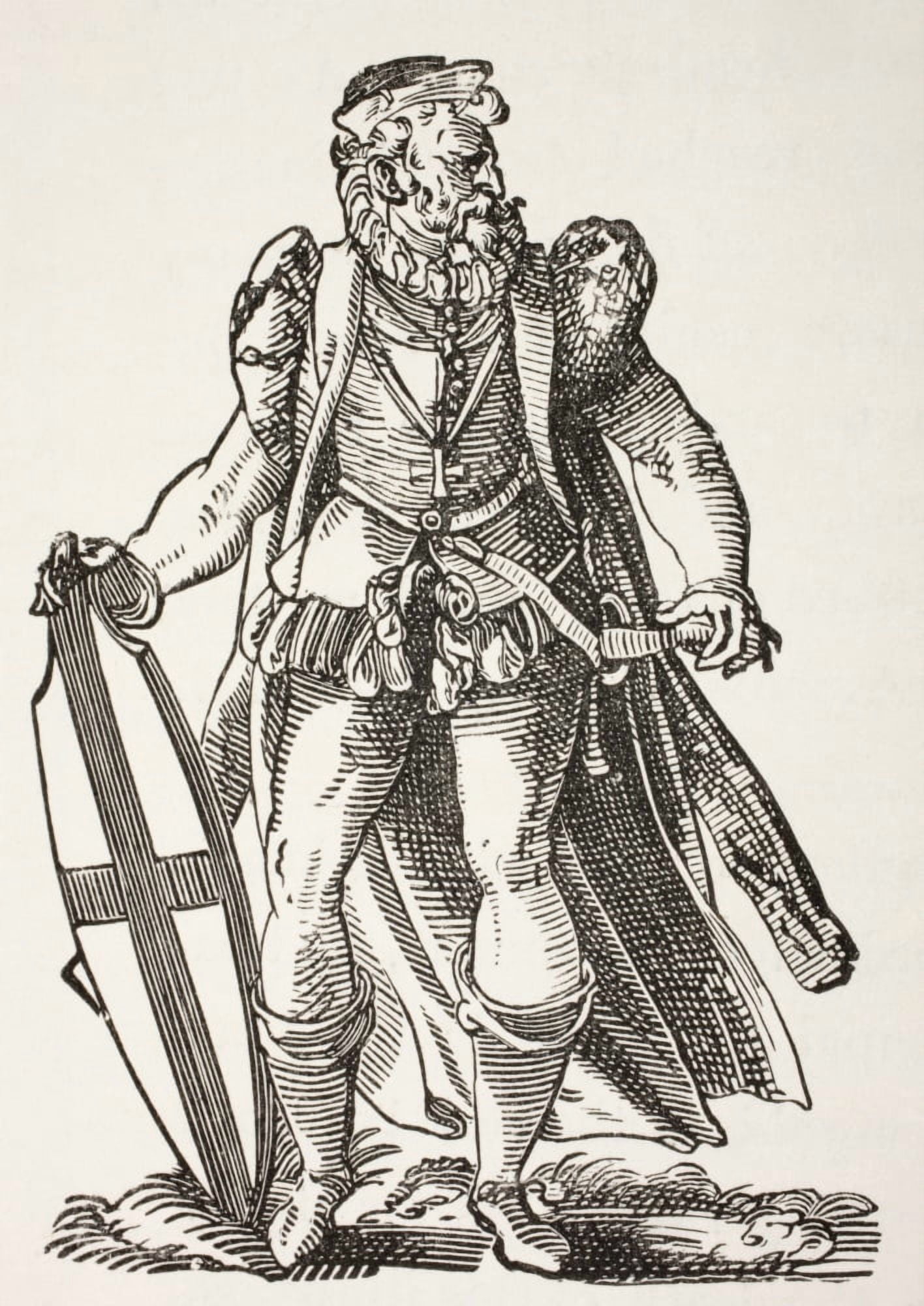 Teutonic Knight After A Woodcut By Jost Amman Published 1585 From Military And Religious Life In The Middle Ages By Paul Lacroix Published London Circa 1880 Canvas Art - Ken Welsh Design Pics (24 x 3
