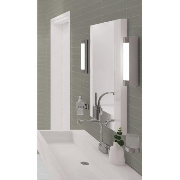 Teva Grove Gray 3-in. x 15-in. Brick Joint Stacked Subway Glossy Porcelain Wall and Floor Tile