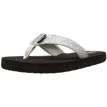 Teva Girl's MUSH II Sandal, Silver Sparkle, 11 M US Little Kid