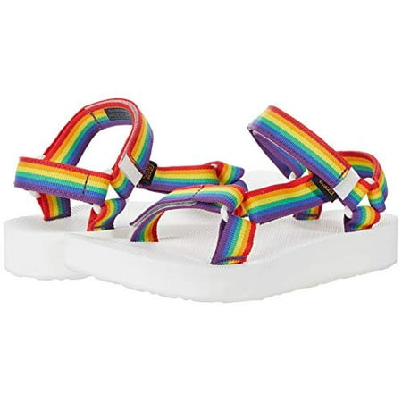 Teva Girls Kids Youth Hurricane Lightweight XLT2 Casual Quick-Drying Sport Sandal, Rainbow/Black, 1 Little