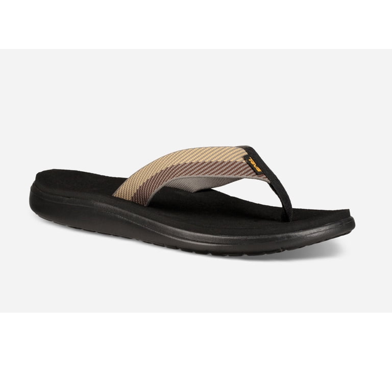 Teva Men’s Voya Flip Leather Sandals Brown Mush Topsole Leather Straps Size 11 Teva Mens Voya Flip Flop Ouray Total Eclipse | First Stop  main image 3