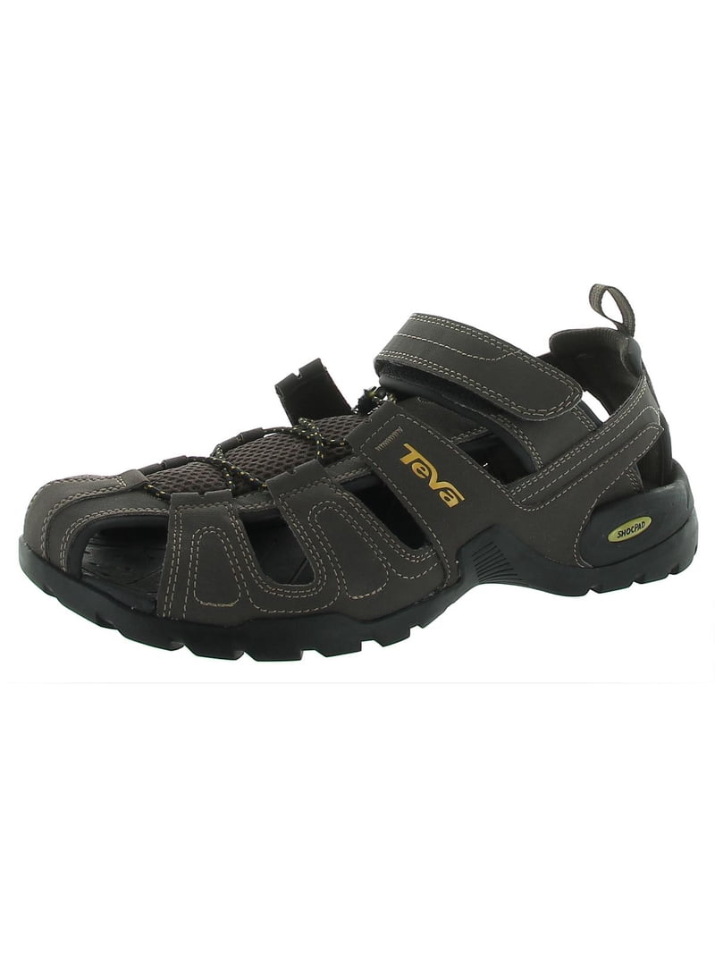 Teva Mens Forebay Faux Leather Slip On Fisherman Sandals  display picture 2
