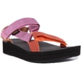 thumbnail image 1 of Teva Midform Universal Women's Elevated Sole Strappy Sandal In Pink Size 5, 1 of 6