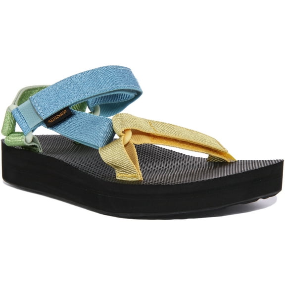 Teva Midform Universal Women's Vegan Platform Strappy Sandal In Blue Size 9