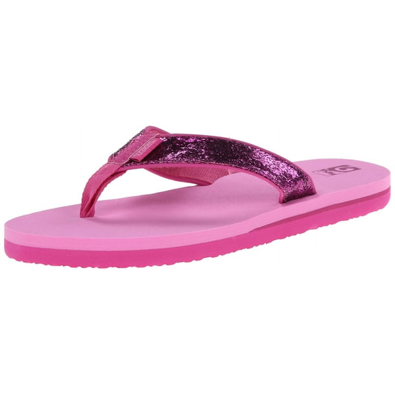 Teva Mush II Kids Flip Flop Sandal (Little Kid/Big Kid), Pink Glitter, 7 M US Big Kid