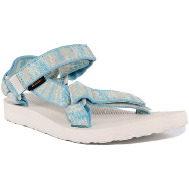 Teva Original Universal Women's Sandal With Front And Back Strap In Blue Size 6