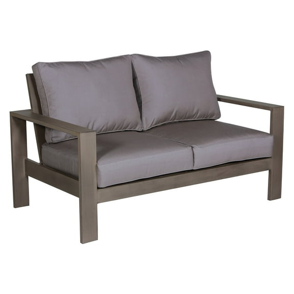 Teva Patio Aluminum Outdoor Loveseat with Sunbrella Cushions