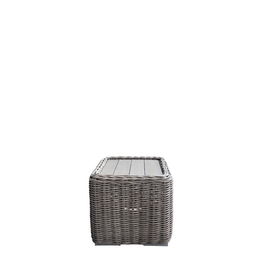 Teva Patio Furniture Tulum End Table, Dark Beige