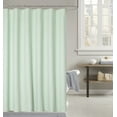 thumbnail image 1 of Teva Solid Waffle Shower Curtain Green, 1 of 4