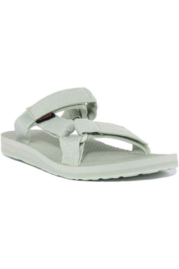 Universal Slide Women's Hook And Loop Strap Sandal In Mint Size 5
