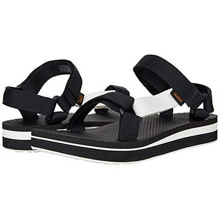 Teva Women's Midform Universal Sandal, Black/Bright White, 6