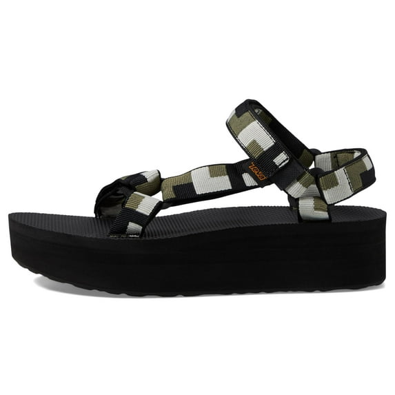 Teva Women's W Flatform Universal Sandal, Retro Shapes Black, 10