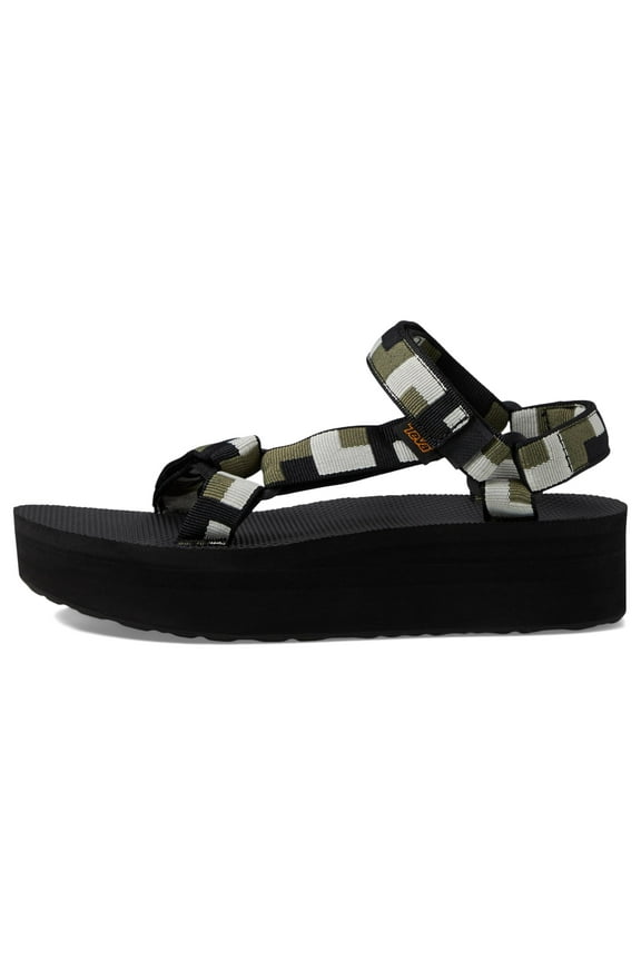 Women's W Flatform Universal Sandal, Retro Shapes Black, 8