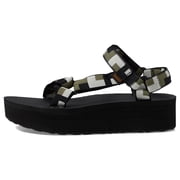 Teva Womens W Flatform Universal Sandal, Retro Shapes Black, 8