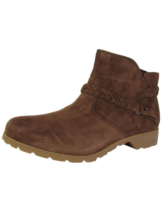 Womens Delavina Ankle - Suede Ankle Bootie Shoes, Bison, US 5