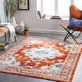 thumbnail image 1 of Tevazu Dark Orange 6'7" x 9' Traditional Rectangle Area Rug, 1 of 6
