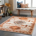 thumbnail image 1 of Tevazu Orange 5'3" x 7' Traditional Rectangle Area Rug, 1 of 6