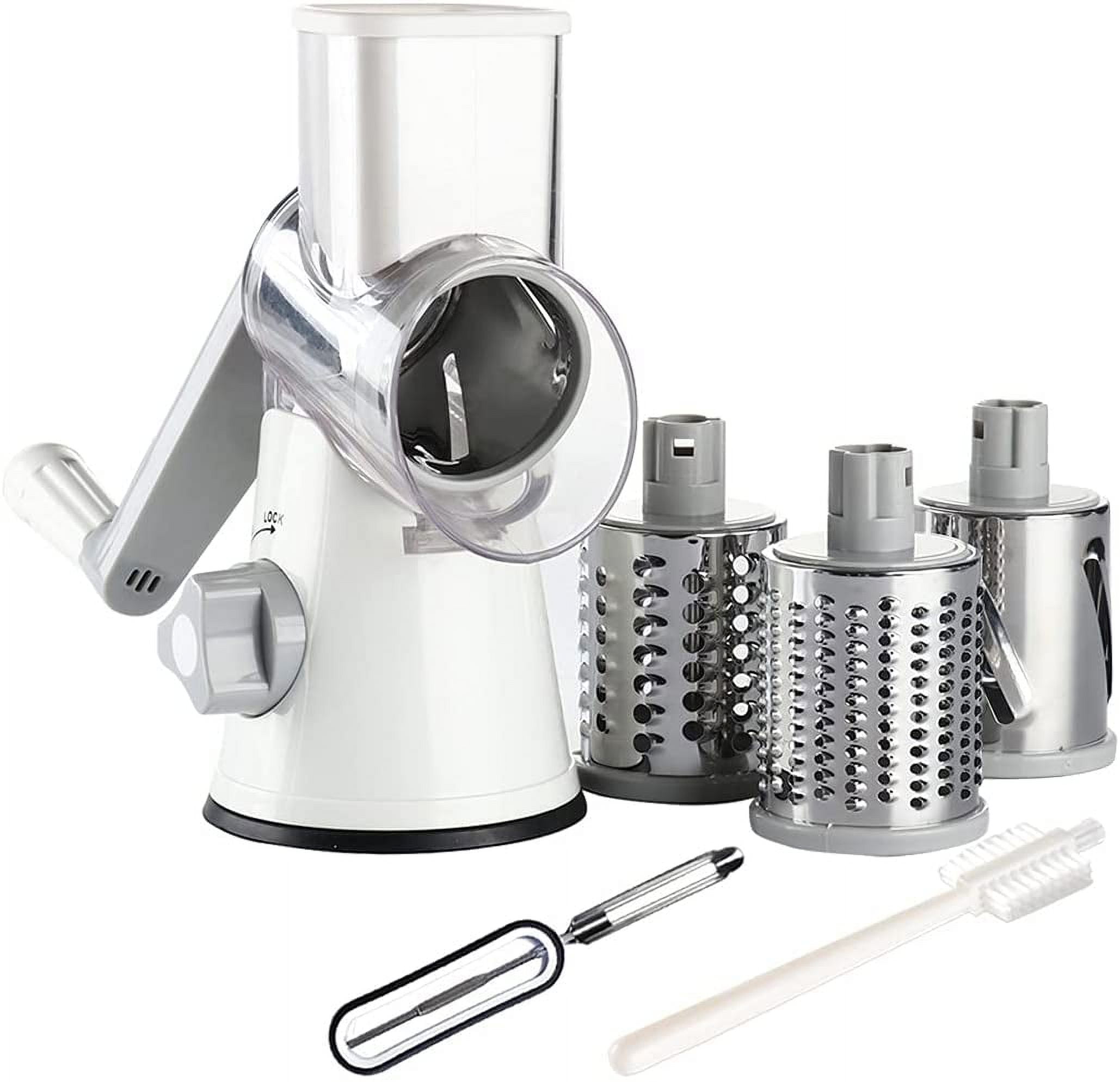  Sagno Cheese Grater, Rotary Cheese Grater with Handle and Cheese  Shredder Rotary, Spinning Vegetable Chopper and Slicer Rotary Grater for  Kitchen, Cheese Shredder with Handle