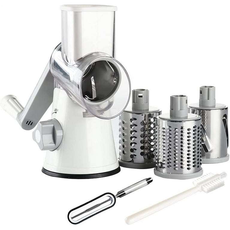 SYDM Professional Rotary Cheese Grater Hand Crank Multi-purpose Grater  Household Grater Shredded Cheese Nut Flour 3 Types Of Planer Replacement  Safe
