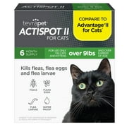 TevraPet Actispot II Flea Treatment for Large Cats 9+ lbs, Monthly Topical, 6 Count