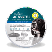 TevraPet Activate II Flea and Tick Collar for Dogs, 12 Months Prevention, 2 Count, One Size Fits All