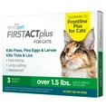 thumbnail image 1 of TevraPet FirstAct Plus Flea and Tick Prevention for Cats over 1.5 lbs, 3 Monthly Treatments, 1 of 6