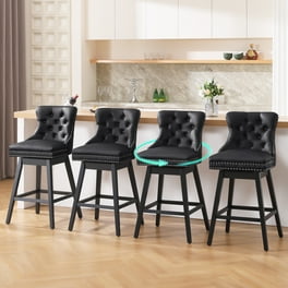Dycanpo Modern Faux Leather 24 Inch,Counter Height Bar Stools Set