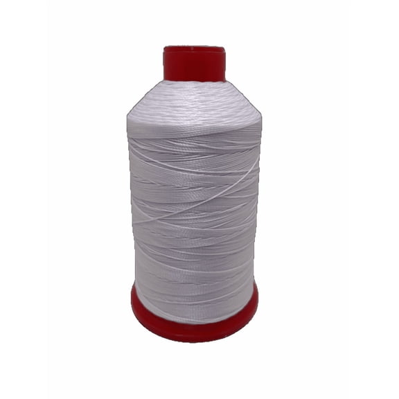 Tex 135 White UV Resistant Bonded Polyester Sewing Thread for Upholstery, Outdoor, Marine 8 oz