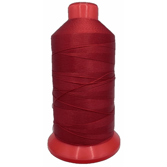 Tex 210 Red UV Resistant Bonded Polyester Sewing Thread for Upholstery, Outdoor, Marine 8 oz