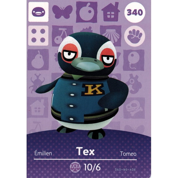 Tex 340 Animal Crossing Series 4 Amiibo Card
