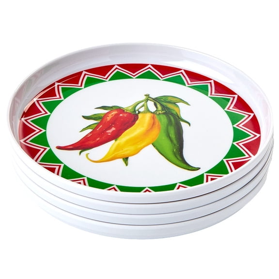 Tex/Mex Party Accessories - Set of 4 Appetizer Plates