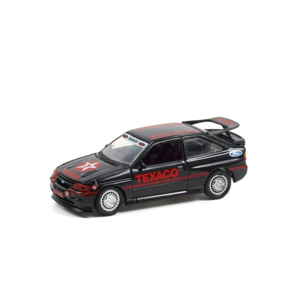 Texaco 1995 Ford Escort RS Cosworth, Black - Greenlight 41130D/48 - 1/64 scale Diecast Model Toy Car