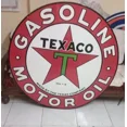 thumbnail image 1 of Texaco Motor Oil Porcelain Enamel Heavy Metal Sign 48 Inches Double Side TC, 1 of 1