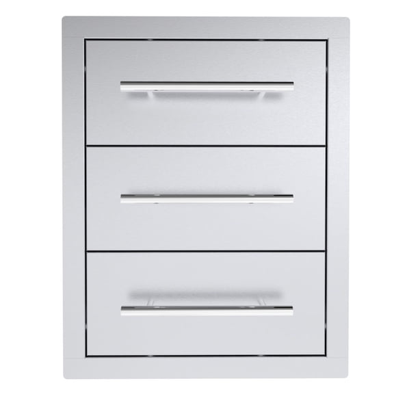 Texan 16 in. Stainless Steel 3-Drawer Access Drawer Unit