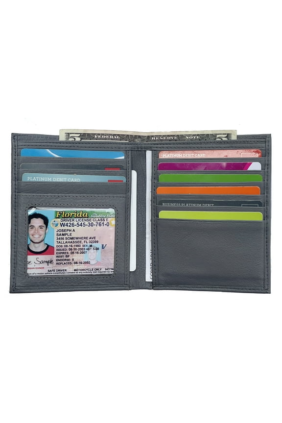 Euro Style Leather Wallets | Bifold Hipster | Credit Card Holders