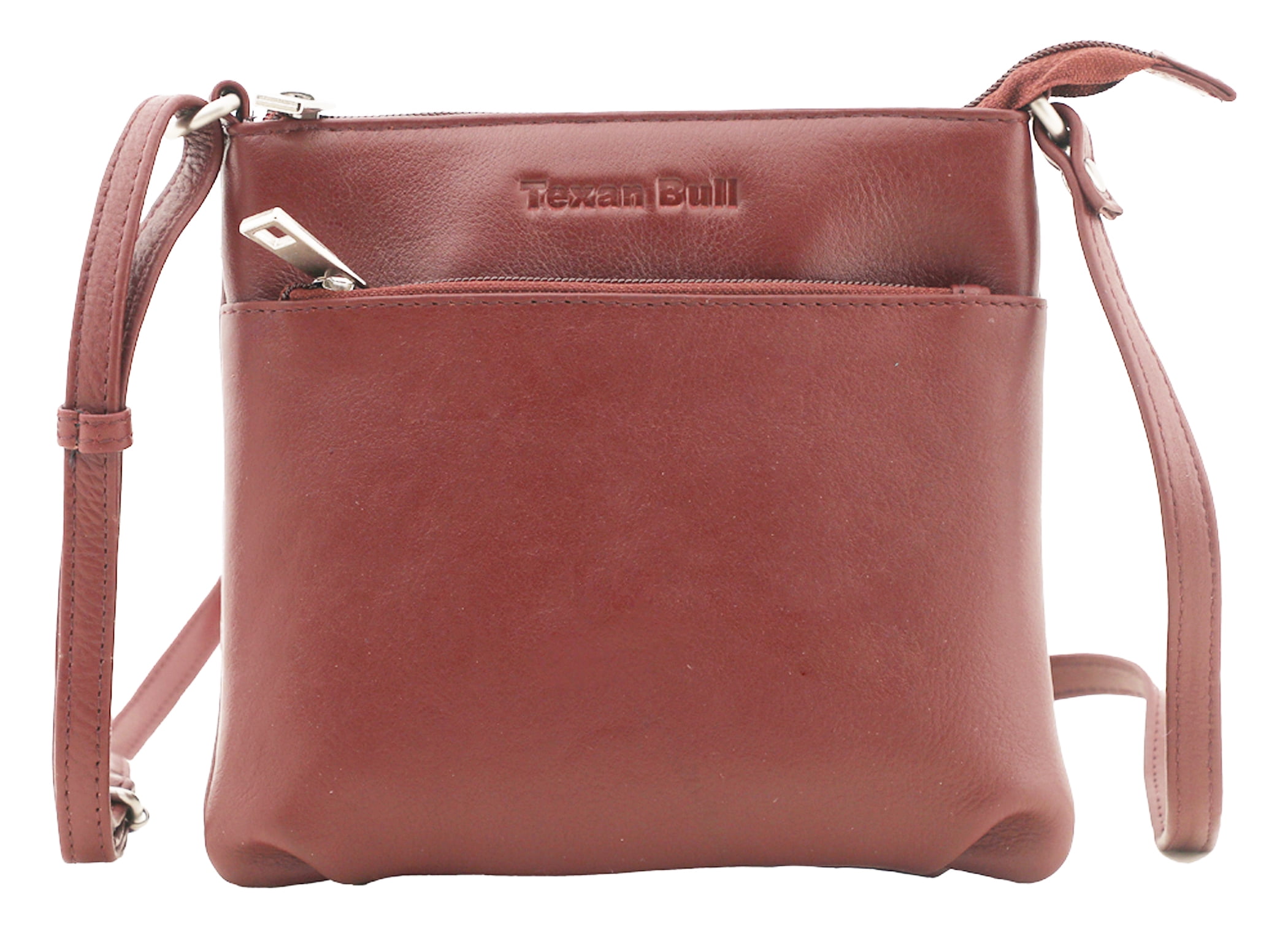 Texan Bull Leather Crossbody Bags For Women-Adjustable Shoulder Strap Women Purses Travel Handbags