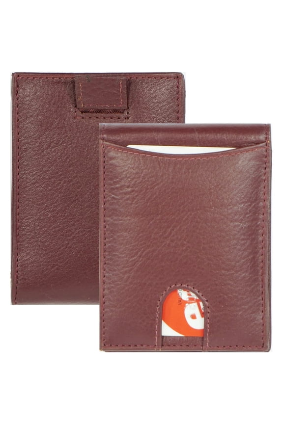 RFID Blocking Bifold Slim Minimalist Metal Money Clip Wallet for Men with Credit Card Holder for Men