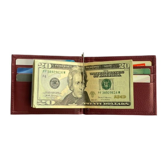 Texan Bull RFID Blocking Bifold Slim Minimalist Metal Money Clip Wallet for Men with Credit Card Holder