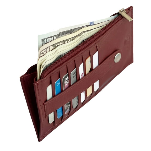 Texan Bull RFID Blocking Slim Long Credit Card Holder Wallet for Women